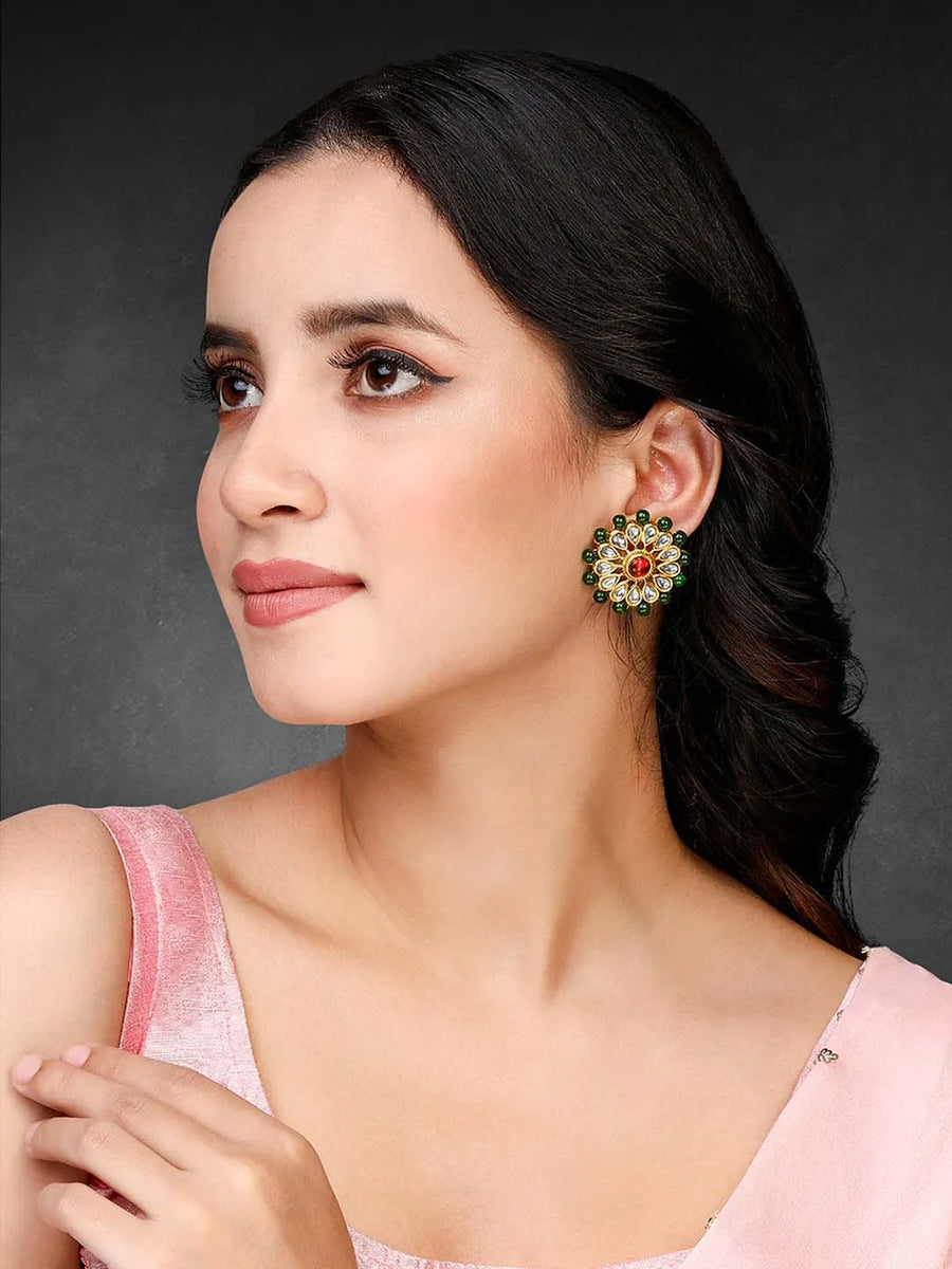 Petite Petals Stud Earrings | Peora Delicate Floral Jewellery

