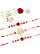 Peora Evil Eye Beaded Rakhi for Brother | Set of 3