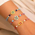 Peora Colourful Crystal Motif Rakhi for Brother | Set of 3