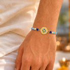 Peora Colourful Crystal Motif Rakhi for Brother | Set of 3