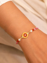Peora Colourful Crystal Motif Rakhi for Brother | Set of 3