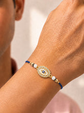 Peora Blue Evil Eye Crystal Rakhi for Brother | Set of 3