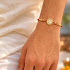 Peora Crystal Studded Beaded Rakhi for Brother | Set of 3