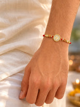 Peora Crystal Studded Beaded Rakhi for Brother | Set of 3