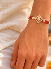 Peora Crystal Studded Beaded Rakhi for Brother | Set of 3