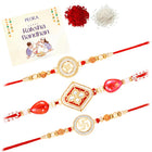 Peora Crystal Studded Beaded Rakhi for Brother | Set of 3