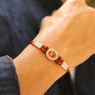 Peora Rudraksha Kundan Pearl Rakhi for Bhai | Set of 3