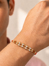 Peora Rudraksha Kundan Pearl Rakhi for Brother | Set of 3