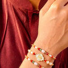 Peora Round Crystal Motif Rakhi for Brother | Set of 3