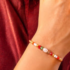 Peora Round Crystal Motif Rakhi for Brother | Set of 3
