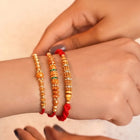 Peora Sandalwood Beads Rakhi for Brother | Set of 3