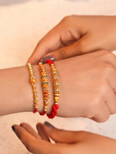 Peora Sandalwood Beads Rakhi for Brother | Set of 3