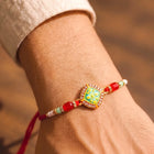 Peora Green Red Meenakari Rakhi for Brother | Set of 3