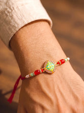 Peora Green Red Meenakari Rakhi for Brother | Set of 3