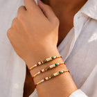 Peora Golden Beaded Rakhi for Brother | Set of 3