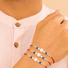 Peora Floral Beaded Rakhi for Brother | Set of 3