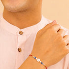 Peora Floral Beaded Rakhi for Brother | Set of 3