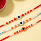 Peora Evil Eye Crystal Rakhi for Brother | Set of 3