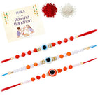 Peora Evil Eye Crystal Rakhi for Brother | Set of 3