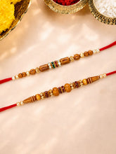 Peora Rudraksha Beads Rakhi for Brother | Set of 2