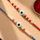 Peora Evil Eye Beaded Rakhi for Brother | Set of 2