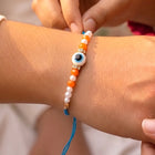 Peora Evil Eye Beaded Rakhi for Brother | Set of 2