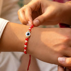 Peora Evil Eye Beaded Rakhi for Brother | Set of 2