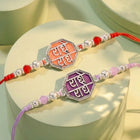 Peora Crystal Disc Rakhi for Brother | Set of 2