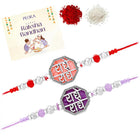 Peora Crystal Disc Rakhi for Brother | Set of 2