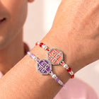 Peora Crystal Disc Rakhi for Brother | Set of 2