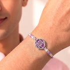 Peora Crystal Disc Rakhi for Brother | Set of 2