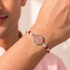 Peora Crystal Disc Rakhi for Brother | Set of 2