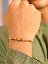 Peora Rudraksha Wooden Bead Rakhi for Brother | Set of 2