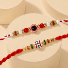 Peora Crystal Evil Eye Rakhi for Brother | Set of 2