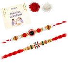 Peora Crystal Evil Eye Rakhi for Brother | Set of 2