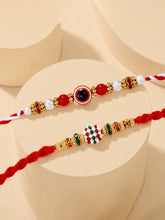 Peora Crystal Evil Eye Rakhi for Brother | Set of 2