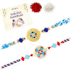 Peora Blue Evil Eye Disc Rakhi for Brother | Set of 2