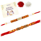 Peora Rudraksha Beaded Rakhi for Brother | Set of 2