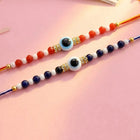 Peora Evil Eye Beaded Rakhi for Brother | Set of 2