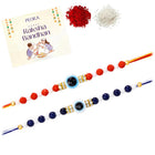 Peora Evil Eye Beaded Rakhi for Brother | Set of 2