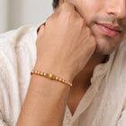 Peora Rudraksha Golden Bead Rakhi for Brother | Set of 2