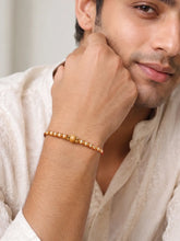 Peora Rudraksha Golden Bead Rakhi for Brother | Set of 2