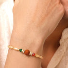 Peora Rudraksha Shell Bead Rakhi for Brother | Set of 2
