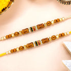 Peora Rudraksha Beads Rakhi for Brother | Set of 2