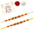 Peora Rudraksha Beads Rakhi for Brother | Set of 2