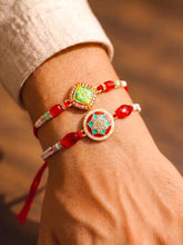 Peora Red Green Kundan Rakhi for Brother | Set of 2