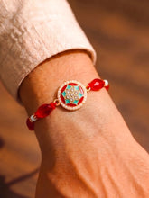 Peora Red Green Kundan Rakhi for Brother | Set of 2