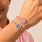 Peora Oxidized Om Rakhi for Brother | Set of 2