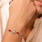 Peora Kundan Beaded Rakhi for Brother | Set of 2