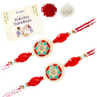 Peora Kundan Beaded Rakhi for Brother | Set of 2